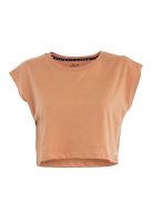 Polera Kids Crop Top Orange Pink Palm California