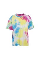 Polera Manga Corta Tie Dye Purple Yellow Blue