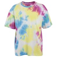 Polera Manga Corta Tie Dye Purple Yellow Blue