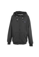 Poleron Boys Full Zipper Black Grey