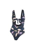 Traje de Baño 13 Negro Hojas Reef