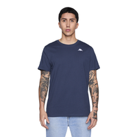 Polera Kappa Men Banda Petrol Blue Logo White Black