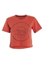 Polera Kids Crop Top Red Wave