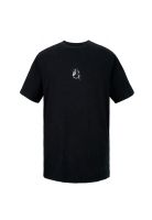 Polera Nixon Men Black Degrade Logo Front White Grey