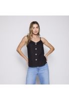 Blusa Pabilo Reef Women Black Buttons