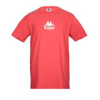 Polera Kappa Men Banda Logo Front Red White