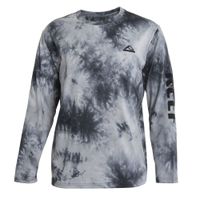Polera Men Long Sleeve Tie Dye Grey Black