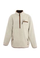 Poleron Men Sherpa Half Zip Beige Brown
