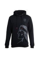 Poleron Colo Colo Urbano Hoodie Negro Cacique Gris
