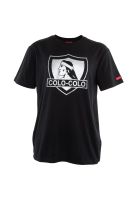 Polera Colo Colo Urbano ""Escudo Plateado"" Negra