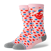 Stance Sock Hearted Crew Pink