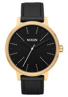Reloj Kensington Leather Dorado Nixon
