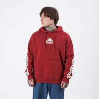Polerón Kappa Men Hoodie Banda Burgundy Omini White