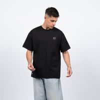 Polera Colo-Colo Urbano Negro Escudo Pequeño Gris