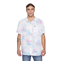 Camisa Reef Men Floreada Blanca