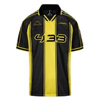 Camiseta Kappa 222 Banda Rombat 433 Oversize Yellow Black