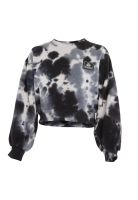 Poleron Girls Crop Black Grey White