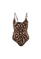 Traje de Baño Strap Ajustable Brown print