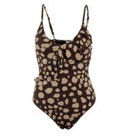 Traje de Baño Strap Ajustable Brown print