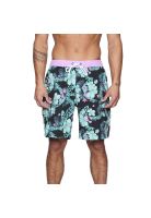 Traje de Baño Reef Men Black Pink Flowers