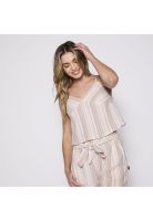 Blusa Crop Pabilo Reef Women Light Pink Multicolor