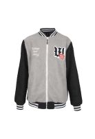 Sherpa Full Zipper Dog and Roses Grey