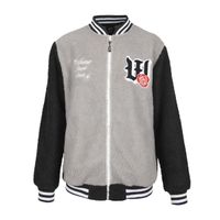 Sherpa Full Zipper Dog and Roses Grey