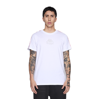 Polera Kappa Men Banda White Logo Front Grey