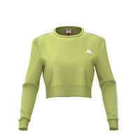 Poleron Crop 222 Banda Women Ahmis Green Lime White