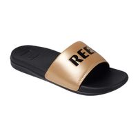 Sandalia Women One Slide Metal Gold