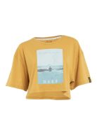 Crop Top Women Mustard Print Surf