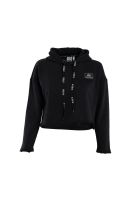 Poleron Crop Niña Dark Grey Print Back