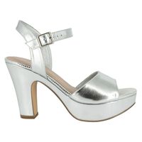 Sandalia Plataforma Itai Plateado Alquimia