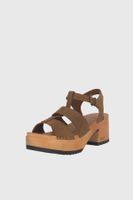Sandalia Plataforma Madera Lily Caramelo Alquimia