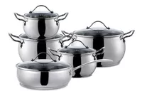 Bateria De Cocina 10 Pzs Acero Inoxidable Apple Ilko