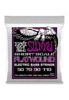 Cuerdas de bajo Flatwound Ernie Ball Escala Corta 50-110