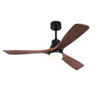 Ventilador de Techo 3 Aspas Madera Luz LED 30W