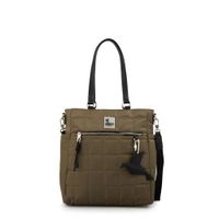 Cartera tote grande belina verde oliva