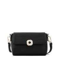 Cartera bandolera con tapa pequeña agata negro especial