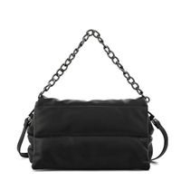 Cartera bandolera con tapa mediana silvi negro