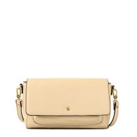 Cartera bandolera con tapa pequeña indara blanco crudo