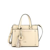 Cartera tote mediana inisa blanco crudo