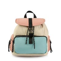 Mochila con tapa mediana abie blanco crudo