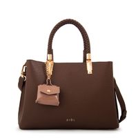 Cartera tote bambina mediana café oscuro