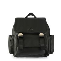 Mochila con tapa mediana samara negro