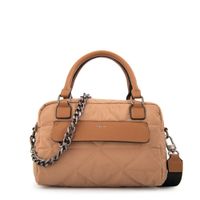 Cartera bandolera con asas brenda mediana beige