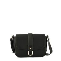 Cartera bandolera con tapa pequeña federica negro especial