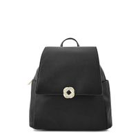 Mochila con tapa mediana agata negro especial