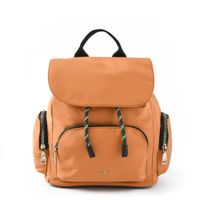 Mochila con tapa mediana simone mostaza