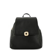 Mochila con tapa mediana agata negro